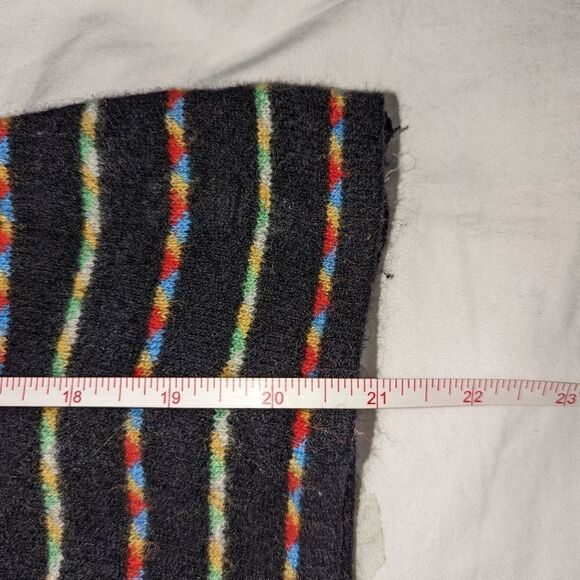 MYCO ANNA Canadian Black Stripes Artsy Wool Top Size Small - Picture 9 of 12